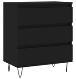 VidaXL Dressoir 60x35x70 cm bewerkt hout zwart