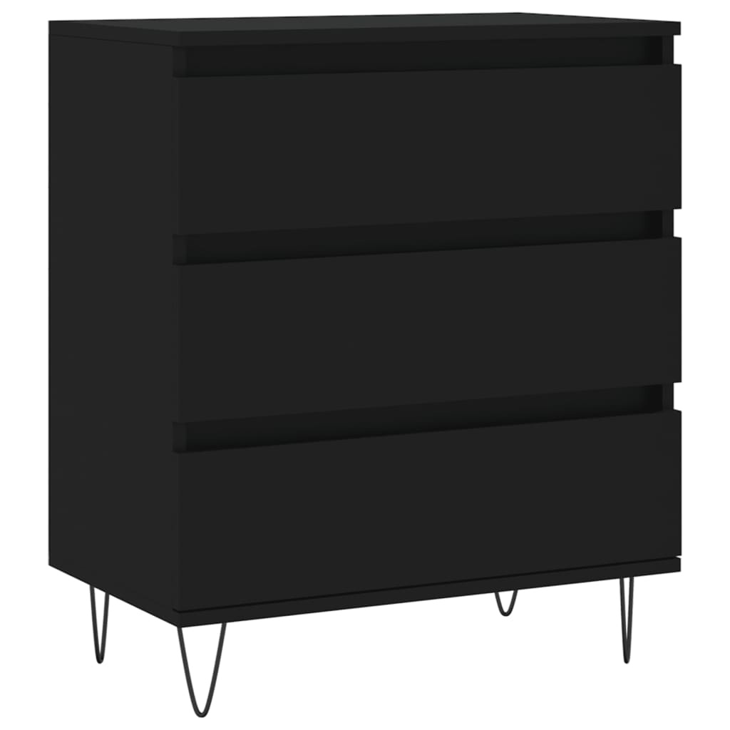 VidaXL Dressoir 60x35x70 cm bewerkt hout zwart