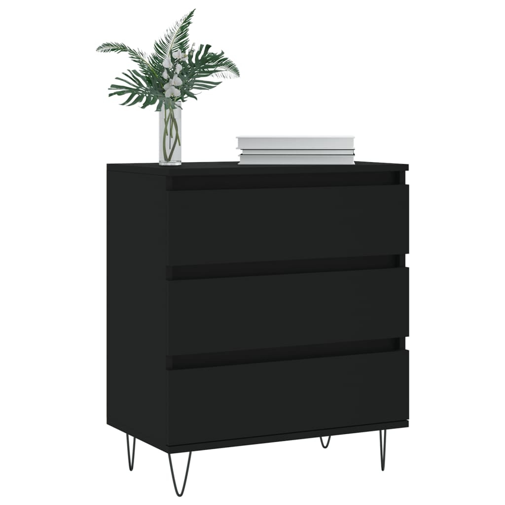 VidaXL Dressoir 60x35x70 cm bewerkt hout zwart