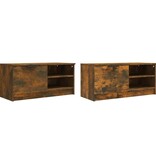 VidaXL Tv-meubelen 2 st 80x35x36,5cm bewerkt hout gerookt eikenkleurig