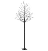 VidaXL Kerstboom 600 LED's blauw licht kersenbloesem 300 cm