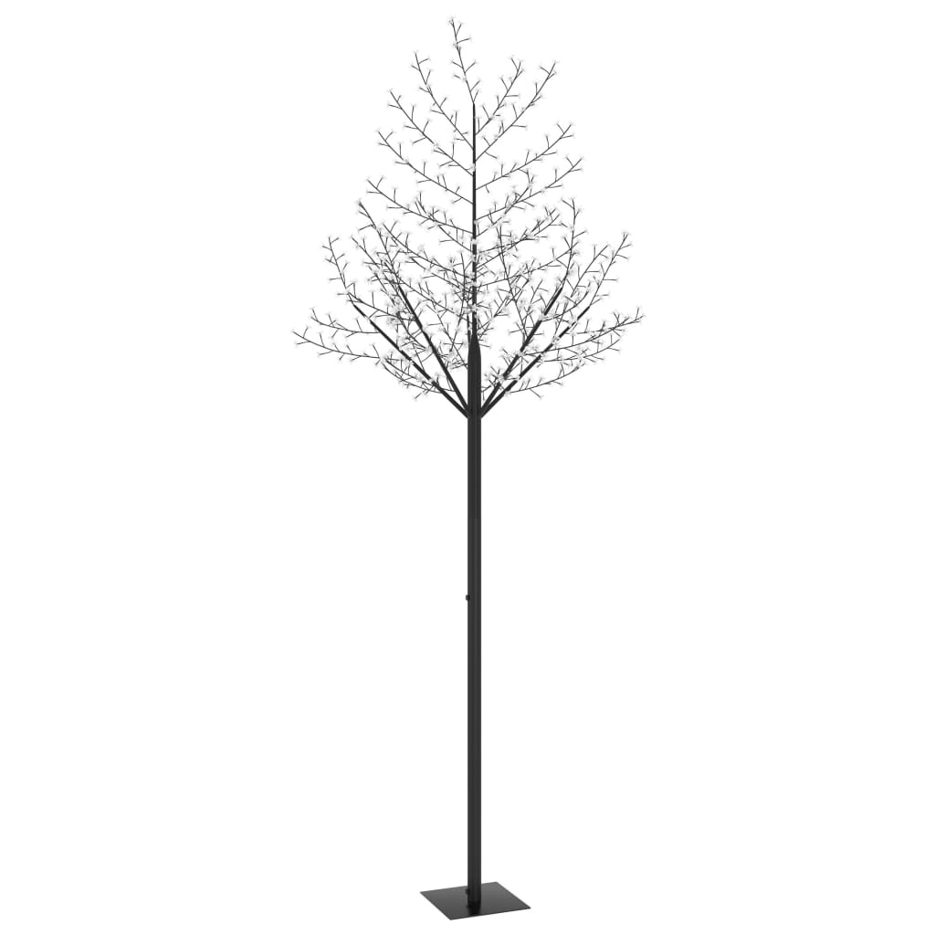 VidaXL Kerstboom 600 LED's blauw licht kersenbloesem 300 cm