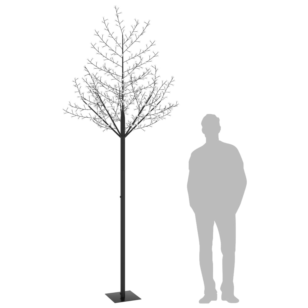 VidaXL Kerstboom 600 LED's blauw licht kersenbloesem 300 cm