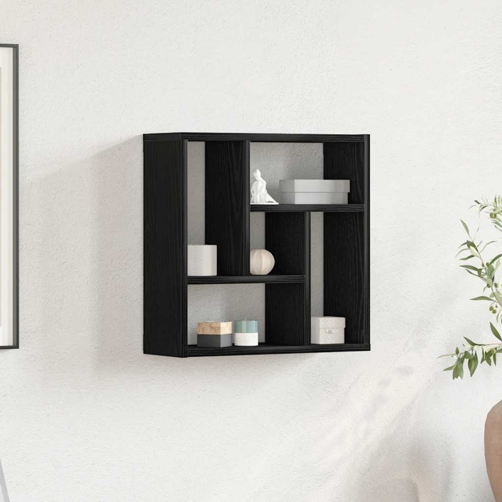 VidaXL Wandplank 45x16x45 cm spaanplaat zwart eikenkleurig