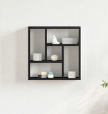 VidaXL Wandplank 45x16x45 cm spaanplaat zwart eikenkleurig