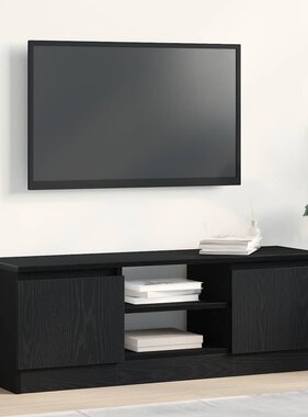 VidaXL Tv-meubel 102x30x36 cm spaanplaat zwart eikenkleurig
