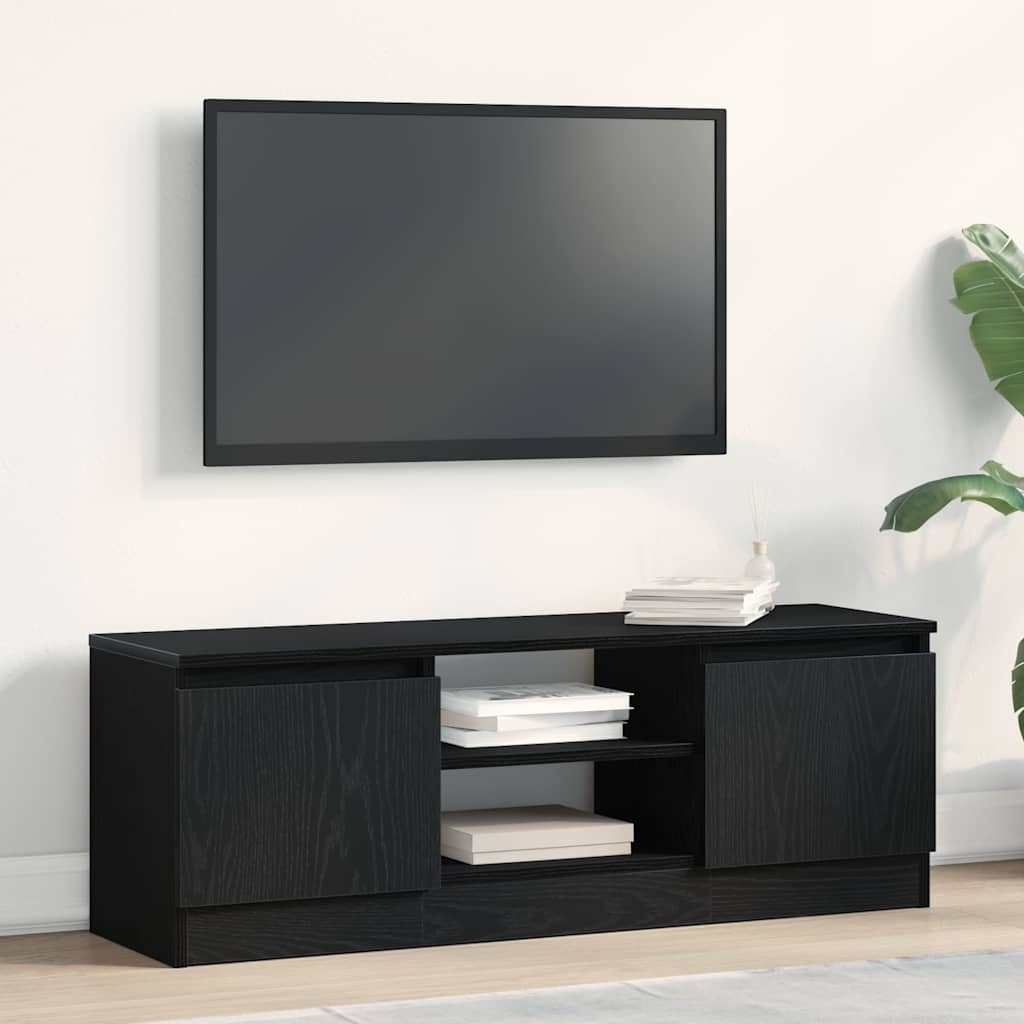 VidaXL Tv-meubel 102x30x36 cm spaanplaat zwart eikenkleurig