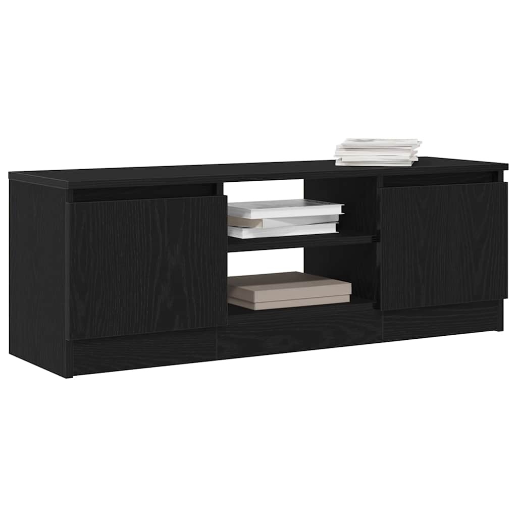 VidaXL Tv-meubel 102x30x36 cm spaanplaat zwart eikenkleurig