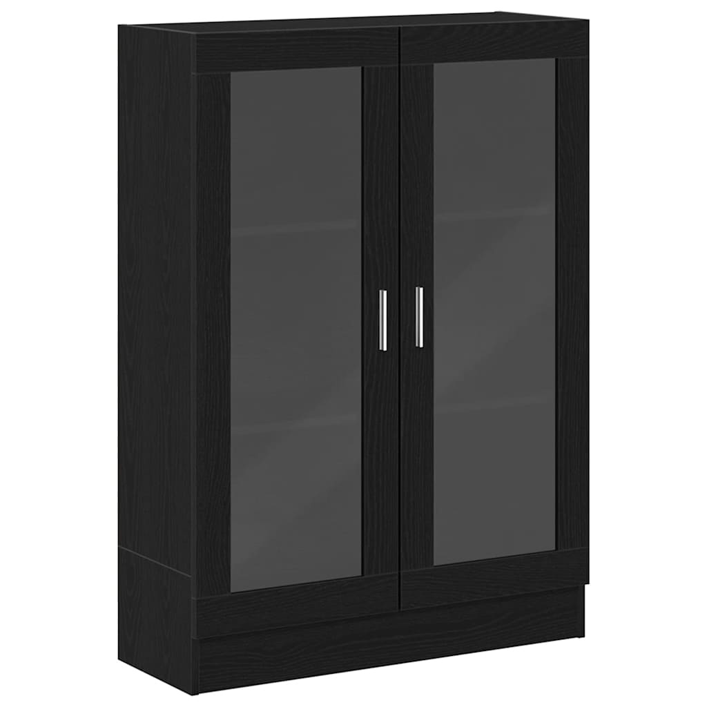 VidaXL Boekenkast 82,5x30,5x115 cm spaanplaat zwart eikenkleurig