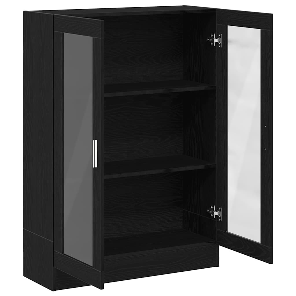 VidaXL Boekenkast 82,5x30,5x115 cm spaanplaat zwart eikenkleurig