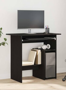 VidaXL Bureau 80x45x74 cm spaanplaat zwart eikenkleurig