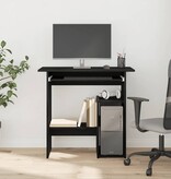 VidaXL Bureau 80x45x74 cm spaanplaat zwart eikenkleurig