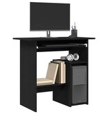 VidaXL Bureau 80x45x74 cm spaanplaat zwart eikenkleurig