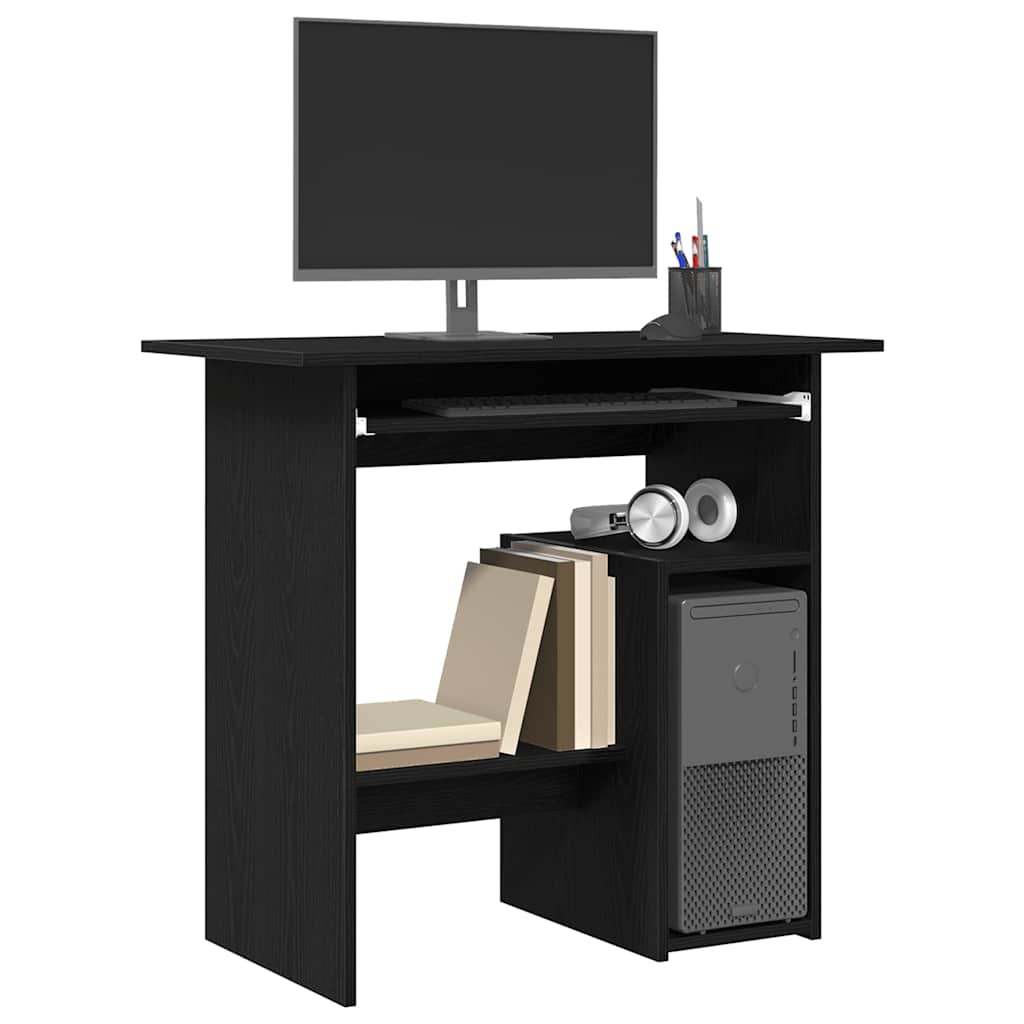 VidaXL Bureau 80x45x74 cm spaanplaat zwart eikenkleurig