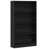 VidaXL Boekenkast 4-laags 80x24x143 cm spaanplaat zwart eikenkleurig