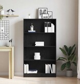 VidaXL Boekenkast 4-laags 80x24x143 cm spaanplaat zwart eikenkleurig