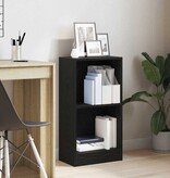 VidaXL Boekenkast 40x24x76 cm spaanplaat zwart eikenkleurig
