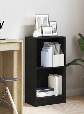 VidaXL Boekenkast 40x24x76 cm spaanplaat zwart eikenkleurig