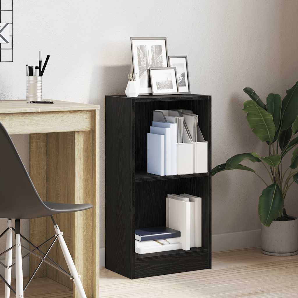VidaXL Boekenkast 40x24x76 cm spaanplaat zwart eikenkleurig