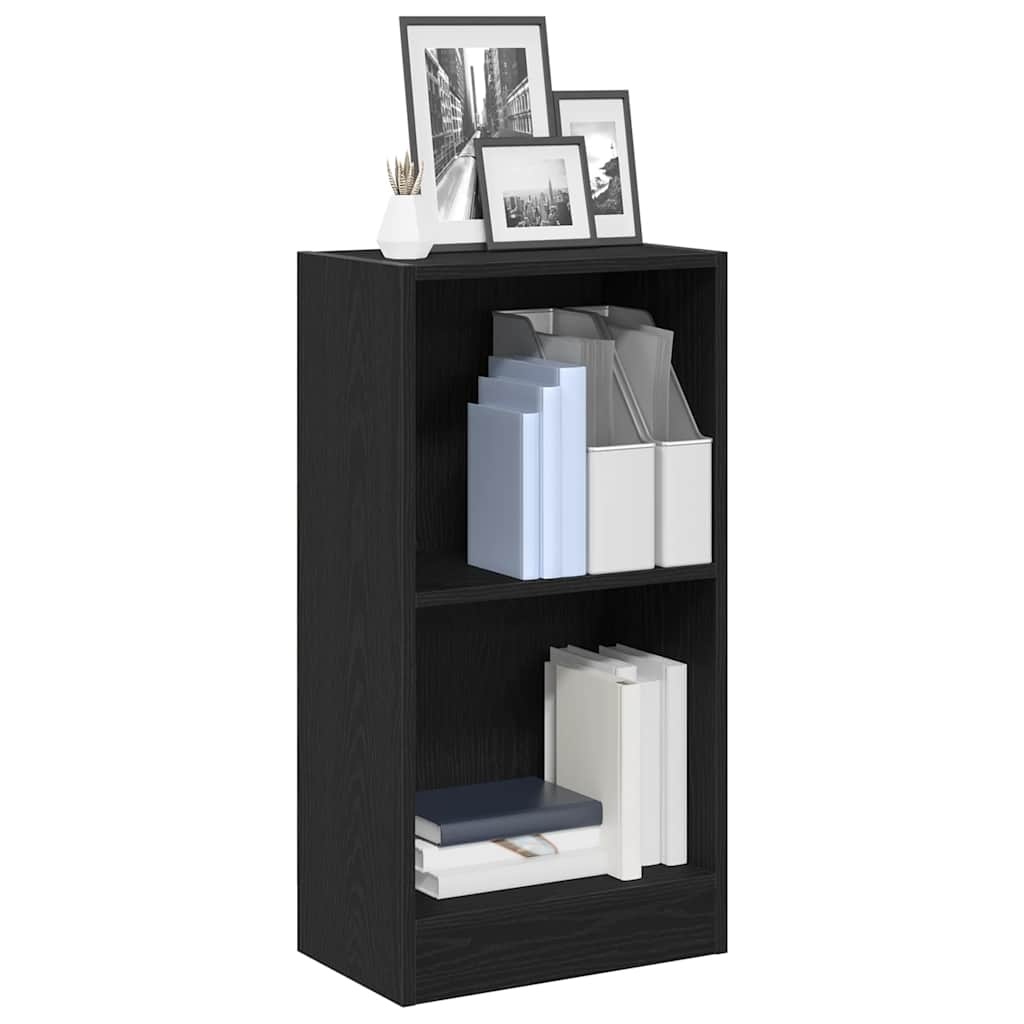 VidaXL Boekenkast 40x24x76 cm spaanplaat zwart eikenkleurig