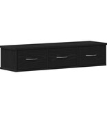 VidaXL Wandkast 88x26x18,5 cm spaanplaat zwart eikenkleurig