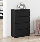 VidaXL Dressoir 60x35x98,5 cm spaanplaat zwart eikenkleurig