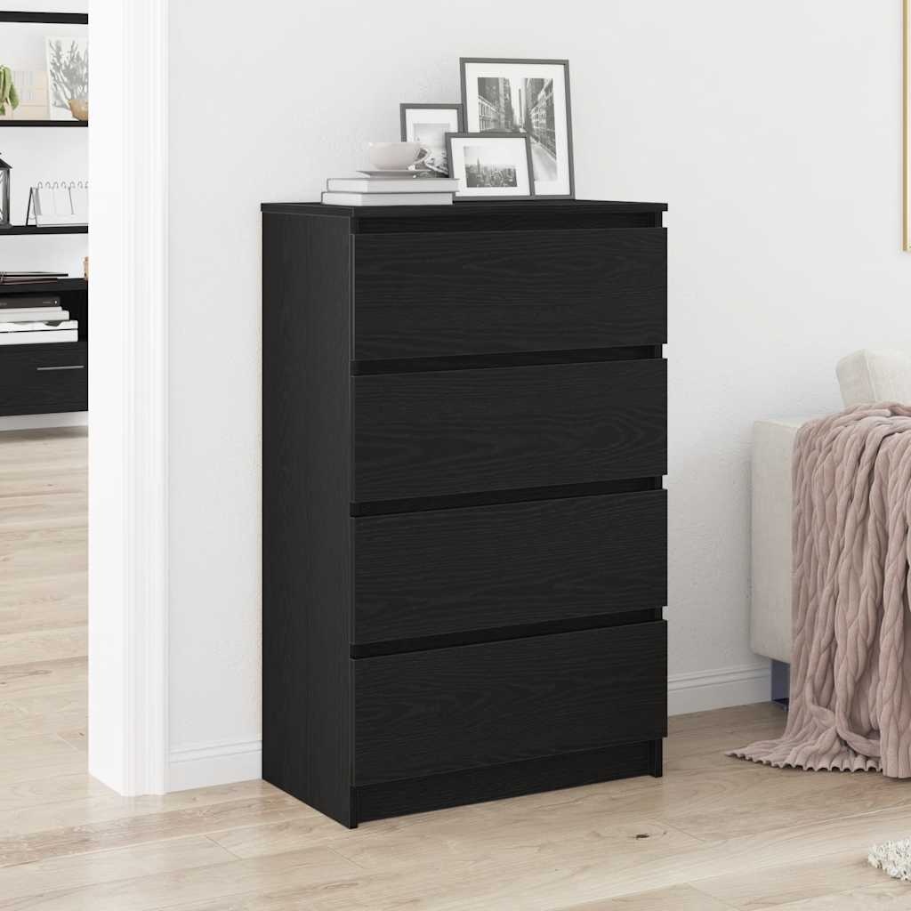 VidaXL Dressoir 60x35x98,5 cm spaanplaat zwart eikenkleurig