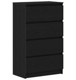 VidaXL Dressoir 60x35x98,5 cm spaanplaat zwart eikenkleurig