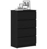 VidaXL Dressoir 60x35x98,5 cm spaanplaat zwart eikenkleurig