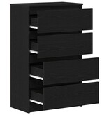 VidaXL Dressoir 60x35x98,5 cm spaanplaat zwart eikenkleurig