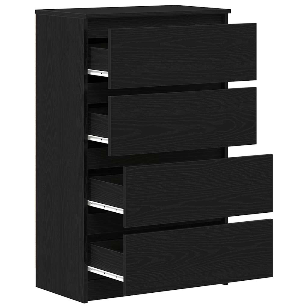 VidaXL Dressoir 60x35x98,5 cm spaanplaat zwart eikenkleurig
