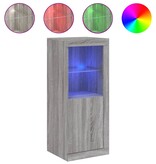 VidaXL Dressoir met LED-verlichting 41x37x100 cm grijs sonoma eiken