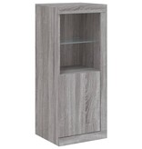 VidaXL Dressoir met LED-verlichting 41x37x100 cm grijs sonoma eiken