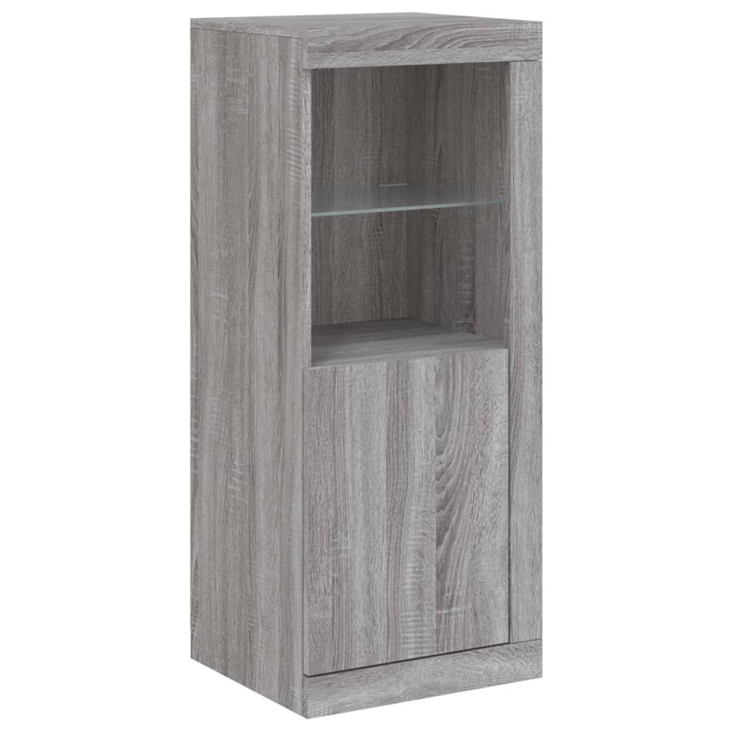 VidaXL Dressoir met LED-verlichting 41x37x100 cm grijs sonoma eiken