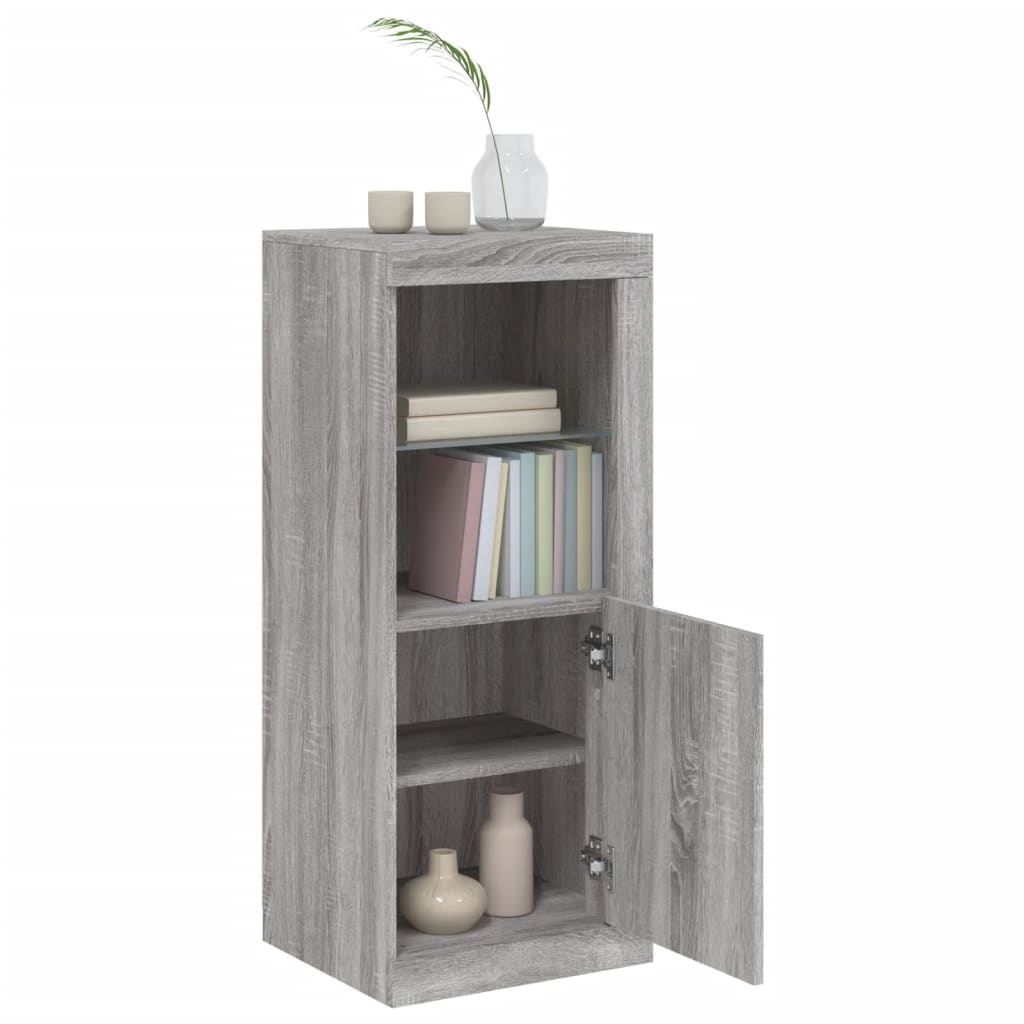 VidaXL Dressoir met LED-verlichting 41x37x100 cm grijs sonoma eiken