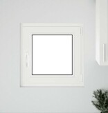VidaXL Kelderraam "RISOR" 60x60 cm draai- en kiephoek DIN rechts wit
