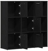 VidaXL Boekenkast 90x28x90 cm bewerkt hout zwart eikenkleur