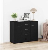 VidaXL Dressoir 88x30x64 cm bewerkt hout zwart eikenkleurig