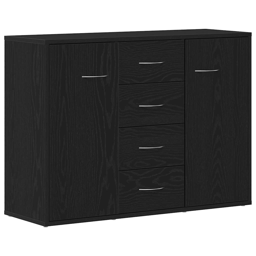 VidaXL Dressoir 88x30x64 cm bewerkt hout zwart eikenkleurig