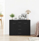 VidaXL Dressoir 88x30x64 cm bewerkt hout zwart eikenkleurig