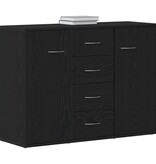 VidaXL Dressoir 88x30x64 cm bewerkt hout zwart eikenkleurig