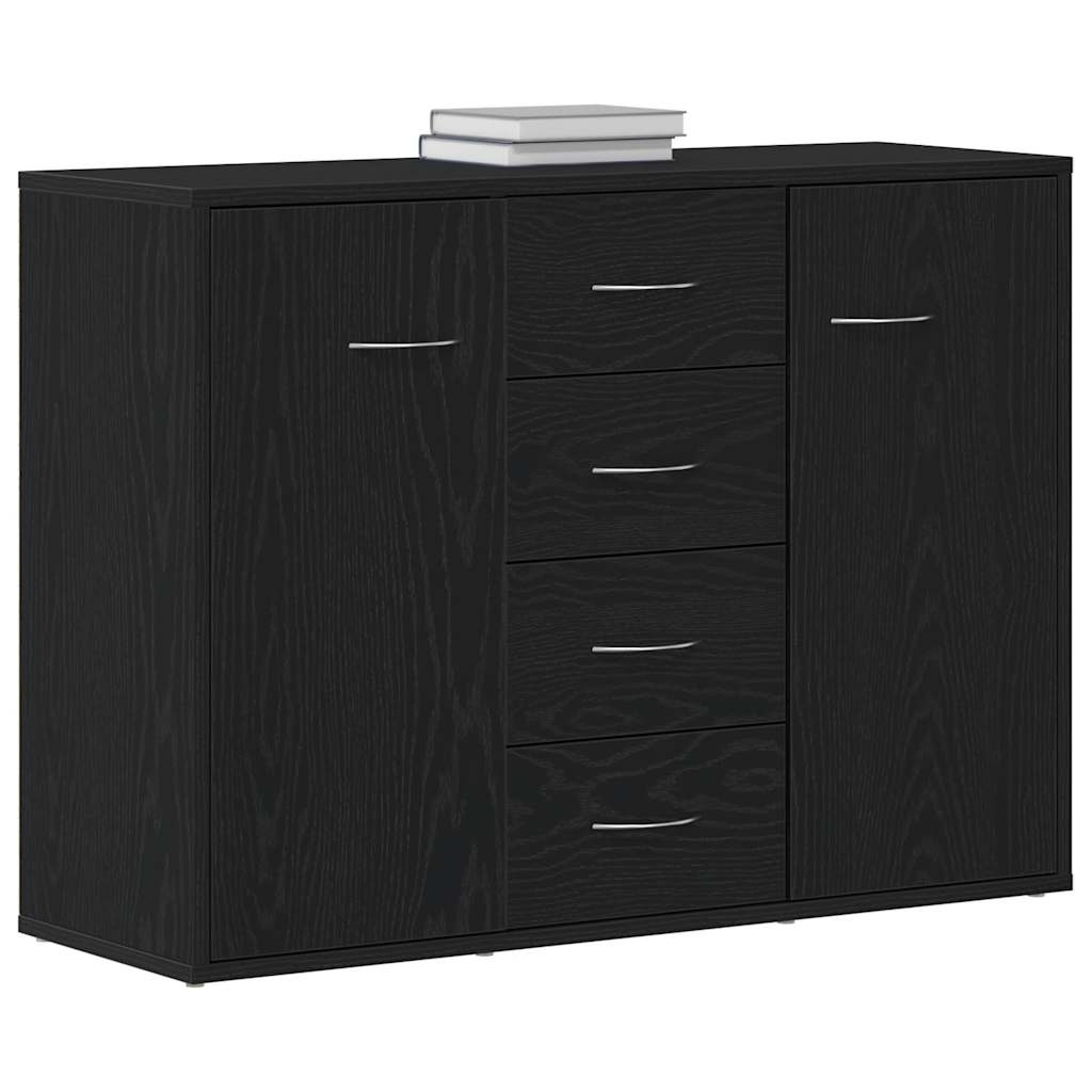 VidaXL Dressoir 88x30x64 cm bewerkt hout zwart eikenkleurig