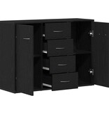 VidaXL Dressoir 88x30x64 cm bewerkt hout zwart eikenkleurig