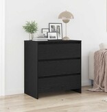 VidaXL Dressoir 70x41x75 cm bewerkt hout zwart eikenkleur