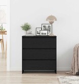 VidaXL Dressoir 70x41x75 cm bewerkt hout zwart eikenkleur