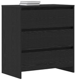 VidaXL Dressoir 70x41x75 cm bewerkt hout zwart eikenkleur