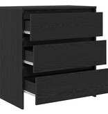 VidaXL Dressoir 70x41x75 cm bewerkt hout zwart eikenkleur
