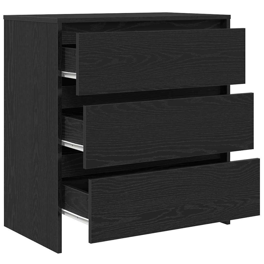 VidaXL Dressoir 70x41x75 cm bewerkt hout zwart eikenkleur