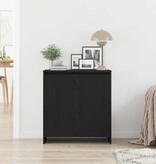 VidaXL Dressoir 70x41x75 cm bewerkt hout zwart eikenkleur