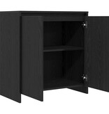 VidaXL Dressoir 70x41x75 cm bewerkt hout zwart eikenkleur